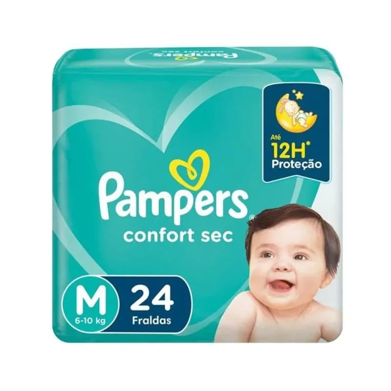 Fralda Pampers Confort Sec M 24Unidades
