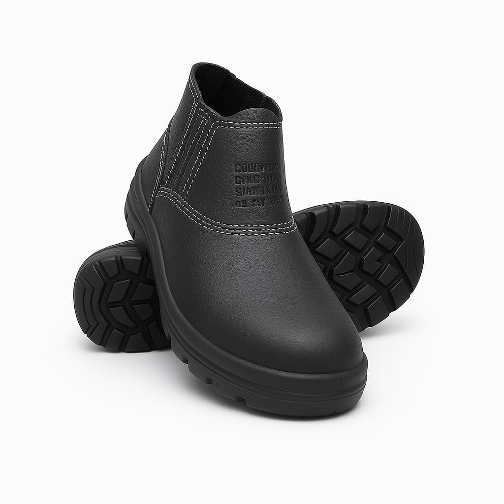 Botina de segurança em couro legitimo reforçada com CA