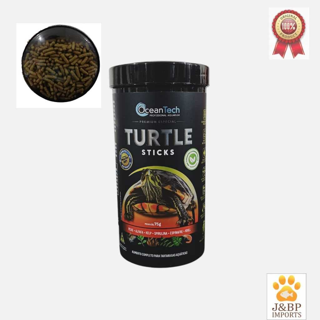 Ração Para Tartarugas Aquáticas Ocean Tech Turtle Sticks 30g 75g 150g / Distribuidor Oficial