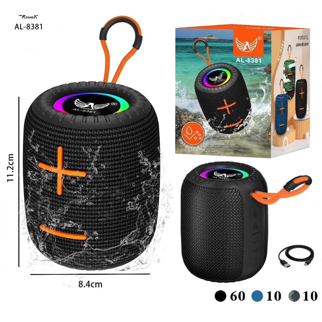 Caixa De Som Bluetooth Portátil Altomex AL-8381 Impermeável 110v/220v Alto-falante de 2