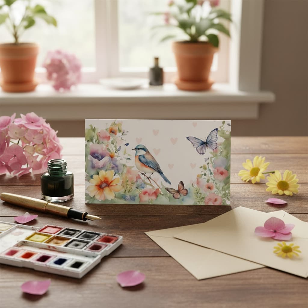 120 Mini Cartão para Presente 5x9 Recado Sem Envelope Flores Vintage Floricultura Atacado Cesta decoração scrapbooking