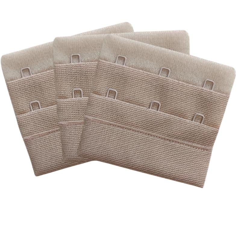 Kit 03 Extensor para  sutiã reforçado com 6 cm de largura 3 ganchos alongador de sutian colchete triplo