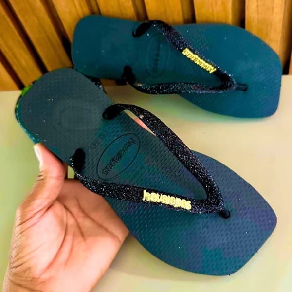 Sandália Chinelos Feminino Havanas Glitter Elegância e Sofisticação em Cada Detalhe Promoção 2025