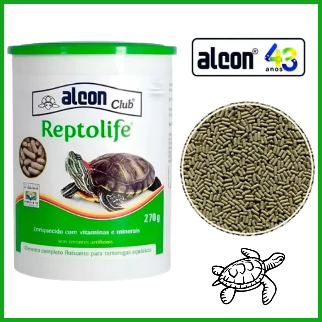 Ração para Tartarugas Aquáticas - ALCON Club Reptolife 270g