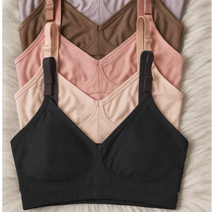 Sutiã Reforçado kit com 4 sutiã Fafá sem bojo microfibra de sustentação