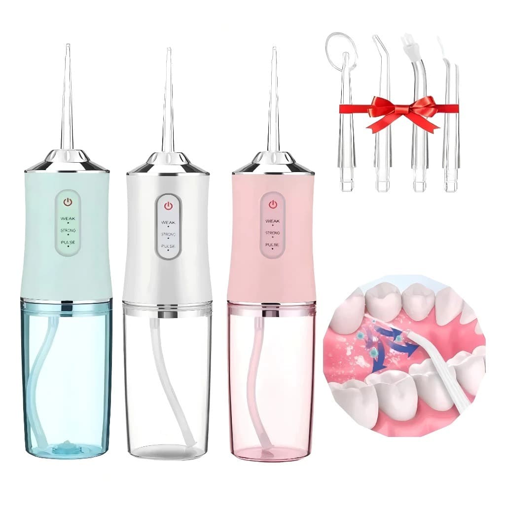 Conjunto de Higiene Oral Escova deDentes Eletrica Sonica + Irrigador OralRecarregavel - IPX7 - 3 Modos