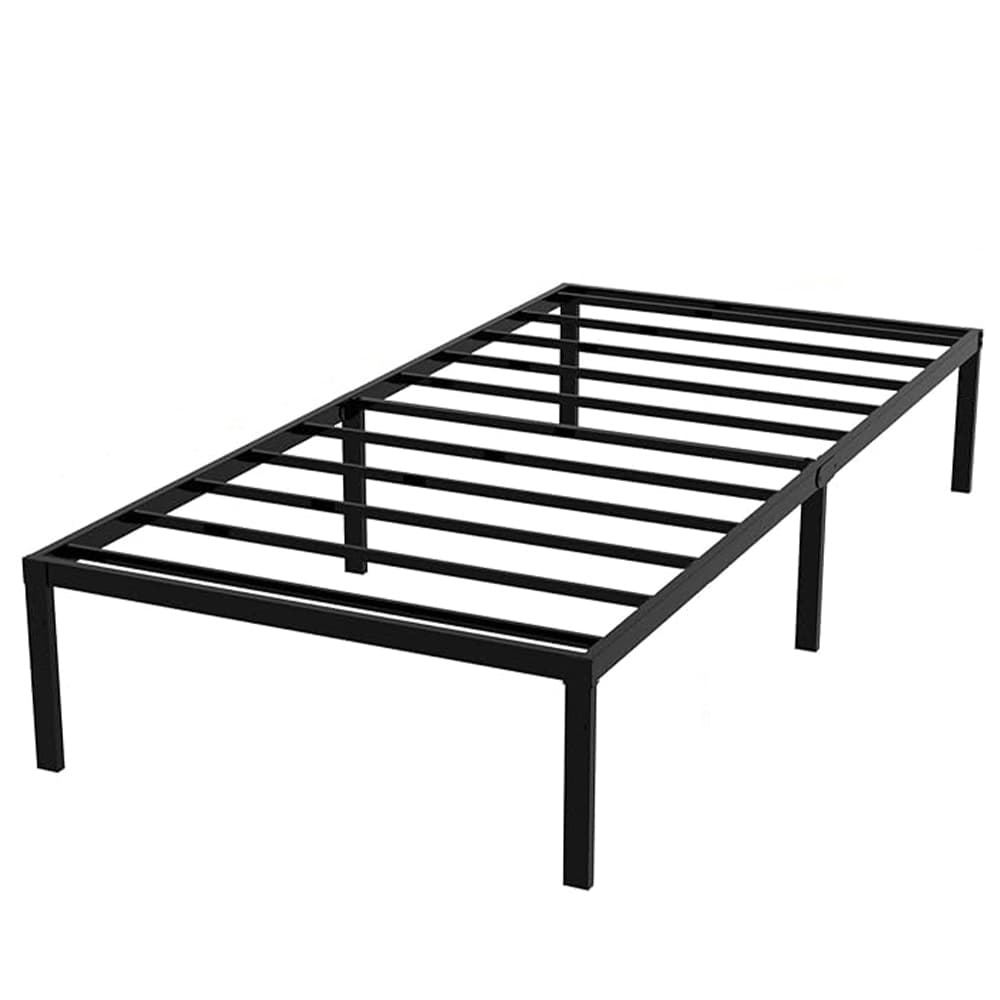 Cama de Solteiro Estrado de Metal Dobrável, Fácil de Montagem, Ripas de Aço Antiderrapante