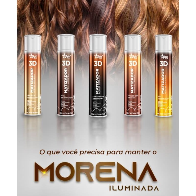 Matizador Morena Iluminada Gloss 3D 300ml Magic Color - Todos os efeitos