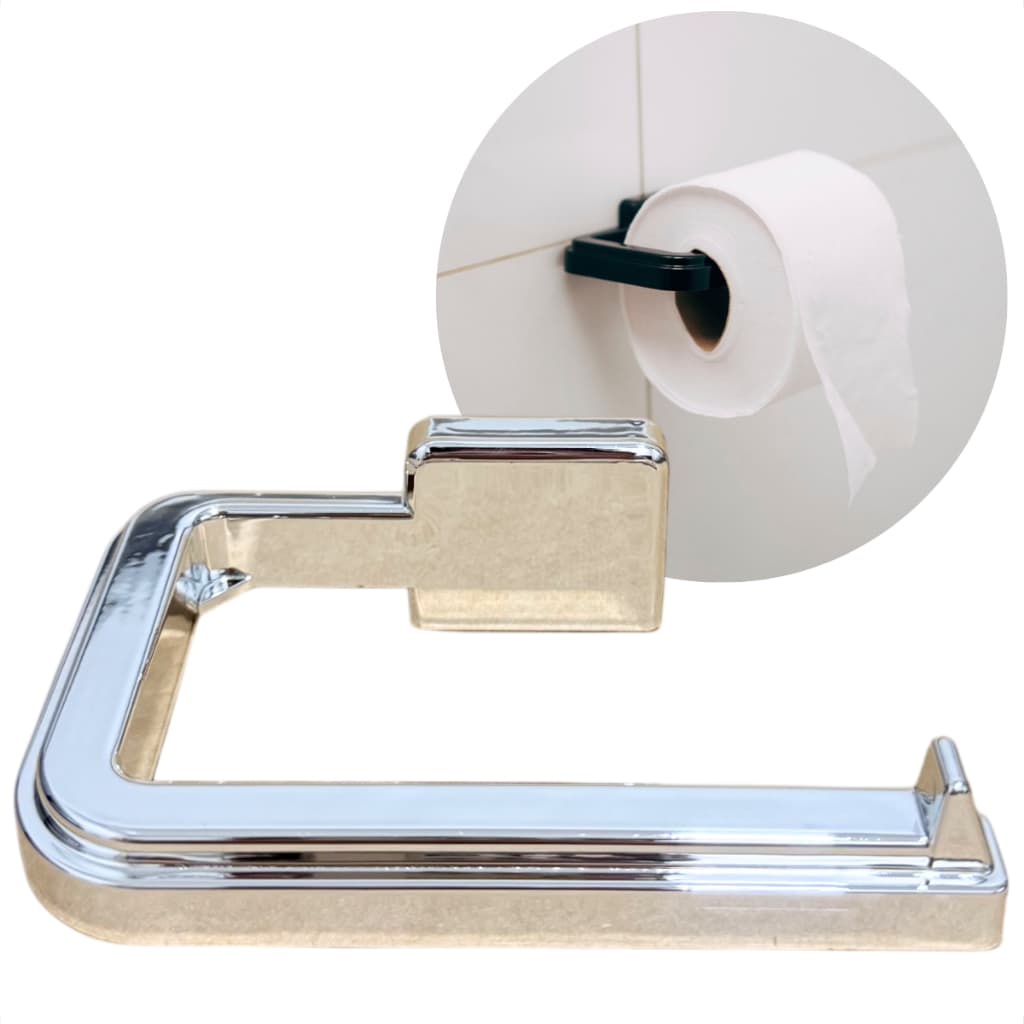 Suporte Porta Papel Higiênico Papeleira Com Fixação Adesiva