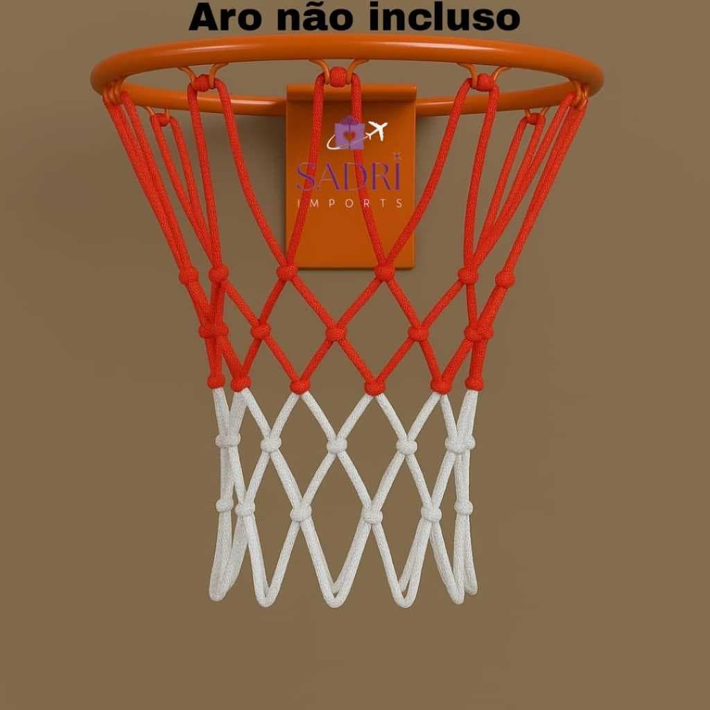 MEIO PAR DE REDE DE BASQUETE FIO DE SEDA 4MM FIO DUPLO (não é o par)ARO Não INCLUSO