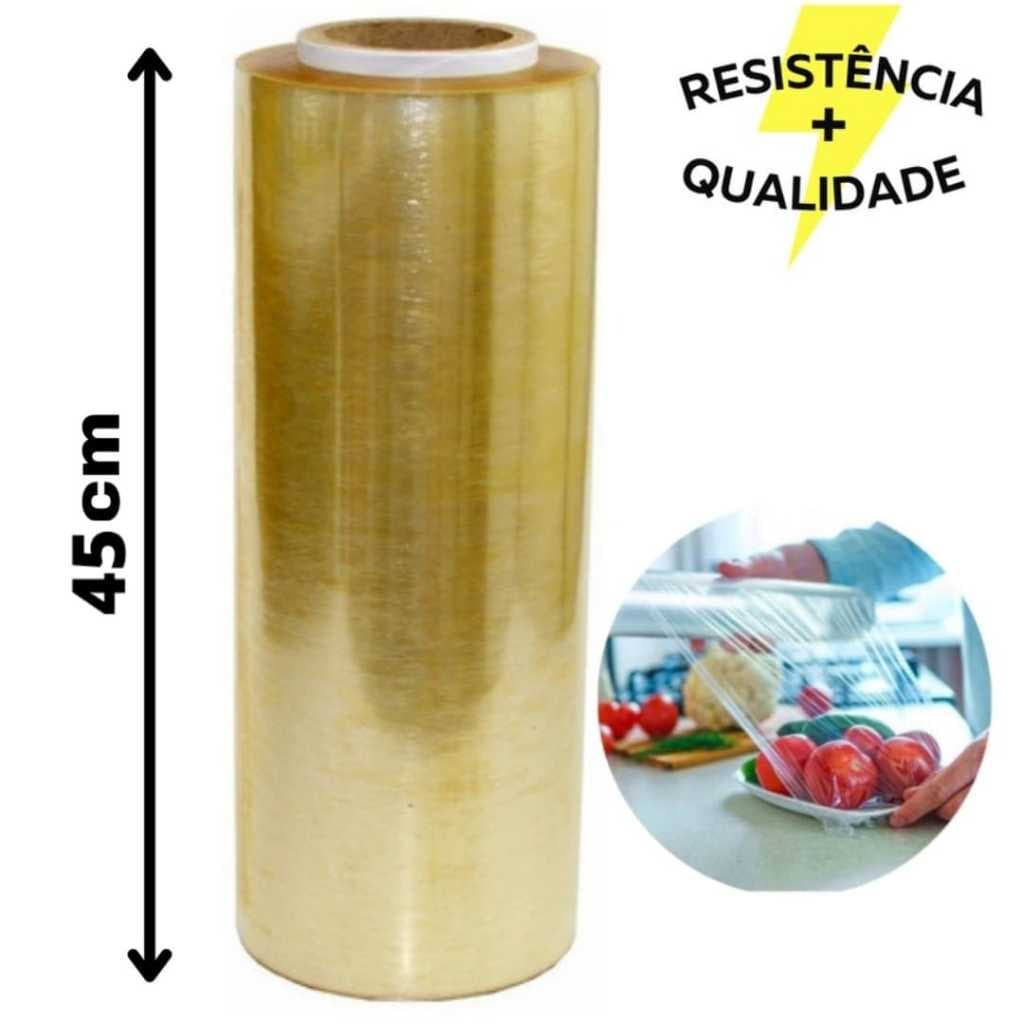 Rolo Bobina Plástico De Filme Pvc Prático Resistente 45cm X 300 Metros