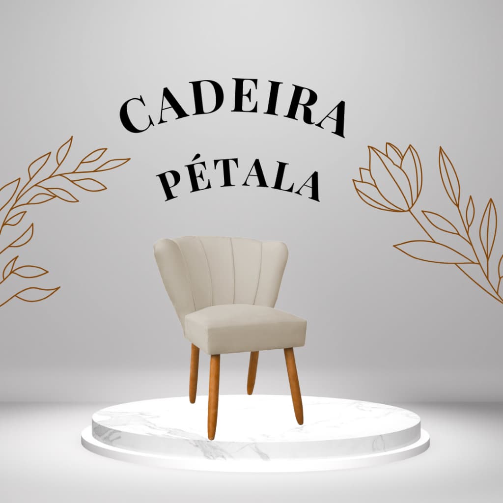 cadeira pétala decorativa elegante