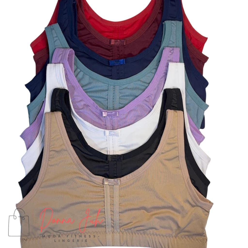 Sutiã Top Conforto Sem Bojo Sem Aro Sustentação Alças Largas Dia a Dia Varias Cores M G GG