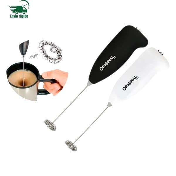 Misturador Mini Mixer Elétrico Batedor Multicolorido Inox Café Chá Bebidas Shake Multiuso Universal