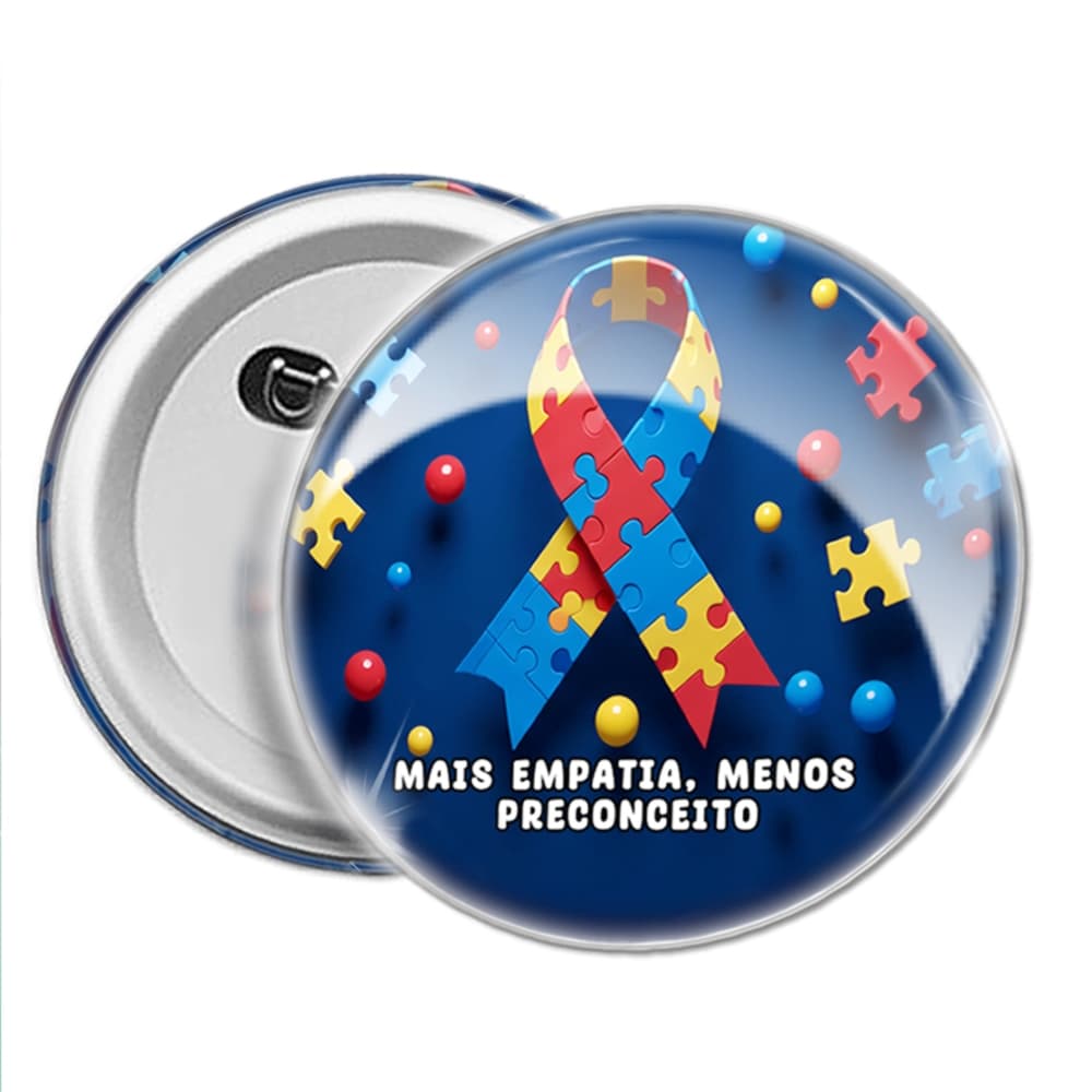 0 a 40 Botons Transtorno do Espectro Autista, Autismo InclusãoTm 3,5cm e 4,5cm