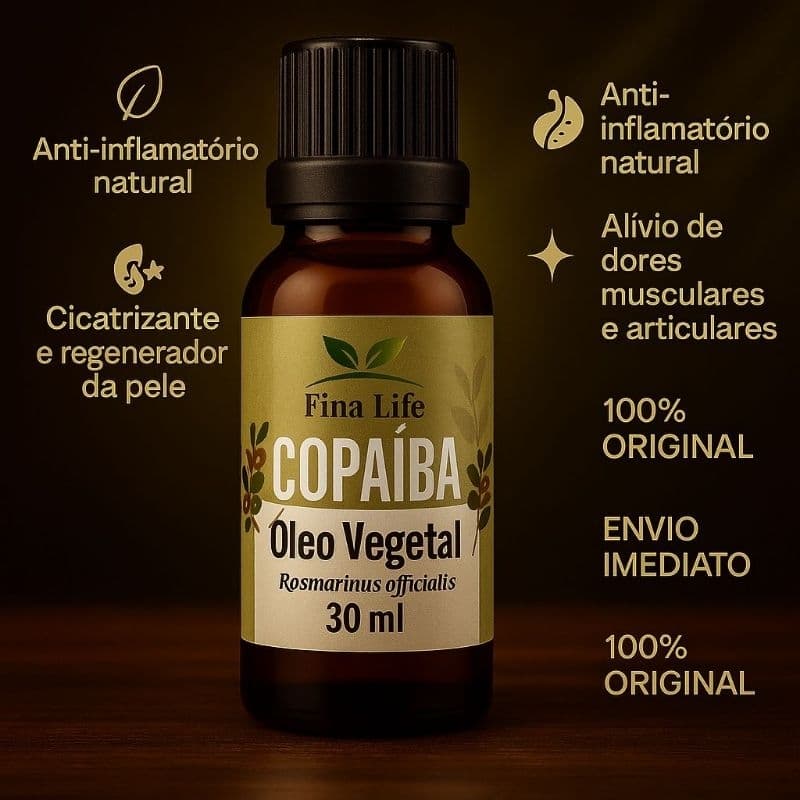 Óleo de copaiba da Amazônia 30 ml fina life 100% natural