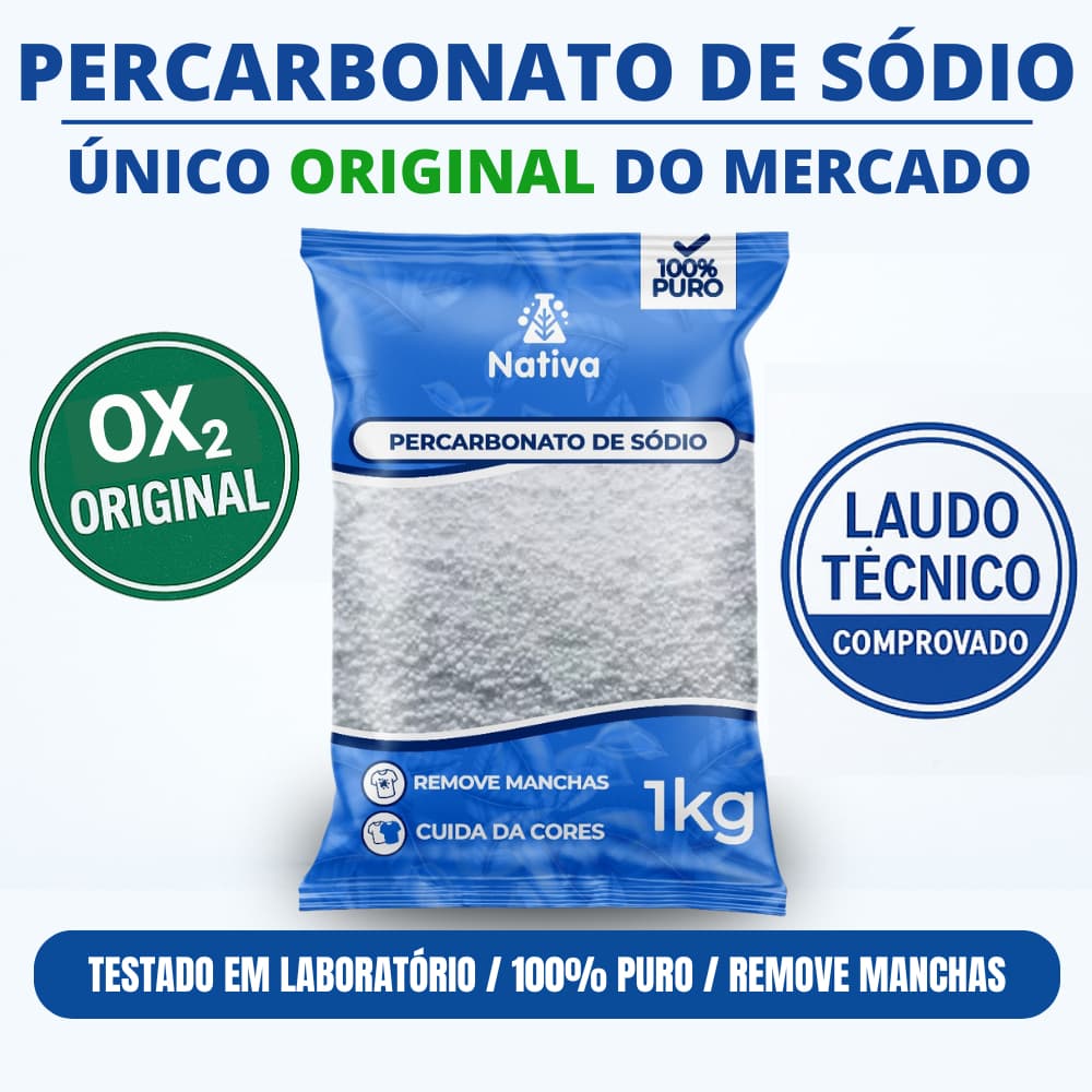 Percarbonato, Ação OX2 Máxima Premium - Alvejante Oficial Nativa