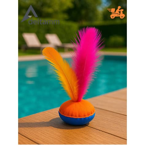 KIT 05 PetecaS Cores Sortidas Brinquedo Infantil Brinde Escolar Lembrancinha Diversão ao Ar Livre 4 penas