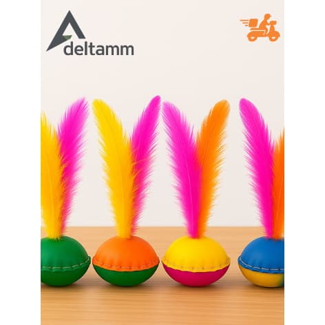 KIT 10 PetecaS Cores Sortidas Brinquedo Infantil Brinde Lembrancinha Diversão ao Ar Livre 4 penas