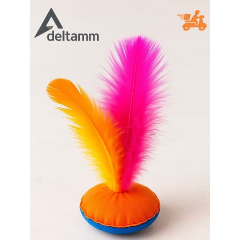 KIT Peteca Cores Sortidas Brinquedo Infantil Brinde Lembrancinha Diversão ao Ar Livre 4 penas