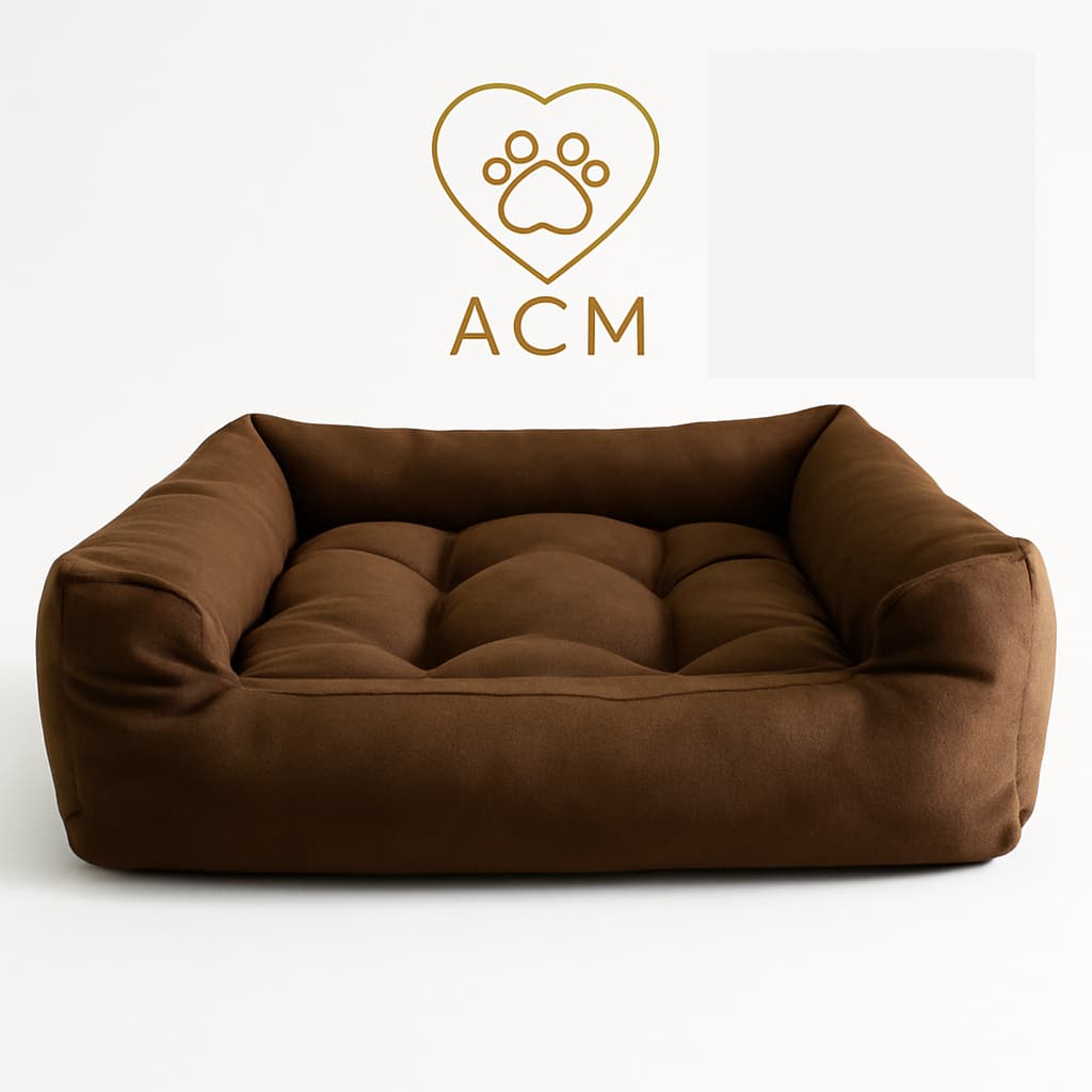 Cama Pet (P/M/G) Premium em Suede – Para Cachorro e Gato | Confortável, Fofinha e Lavável – ACM