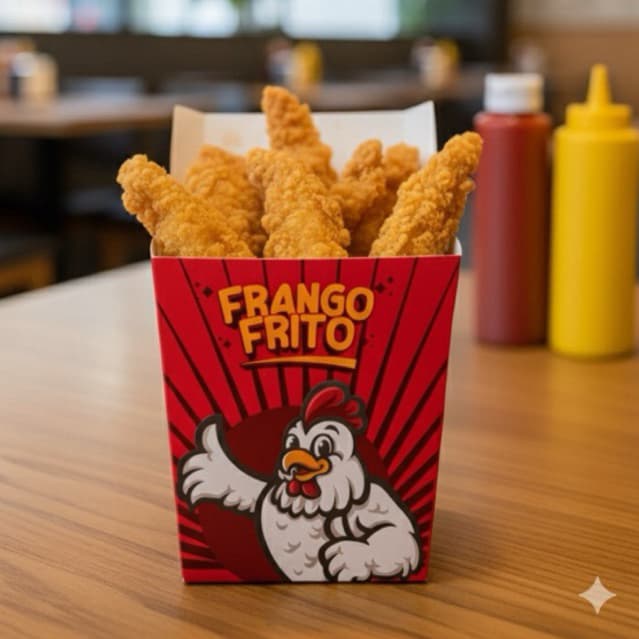 25 Unidades Caixinha Balde Para Frango Frito Papelão Delivery FastFood P M G
