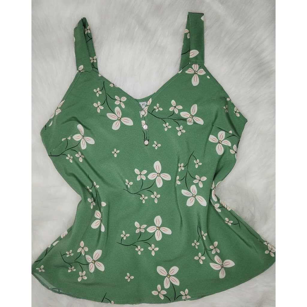 Blusa regata feminina alça grossa 3 Botão