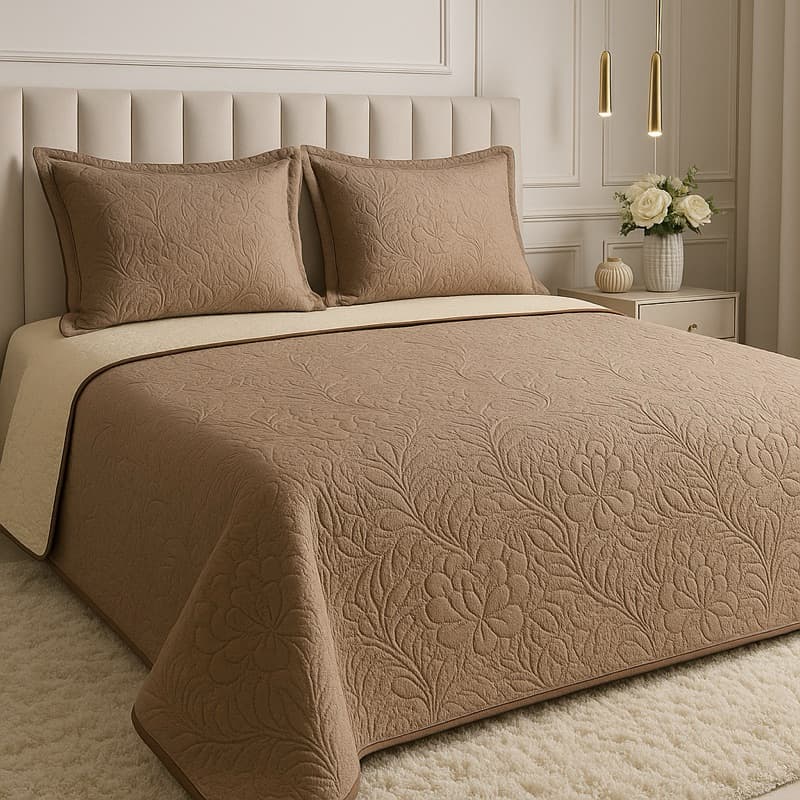 Kit Colcha Cobre Leito Dupla Face Casal Tradicional Box – 2,20m x 2,40m