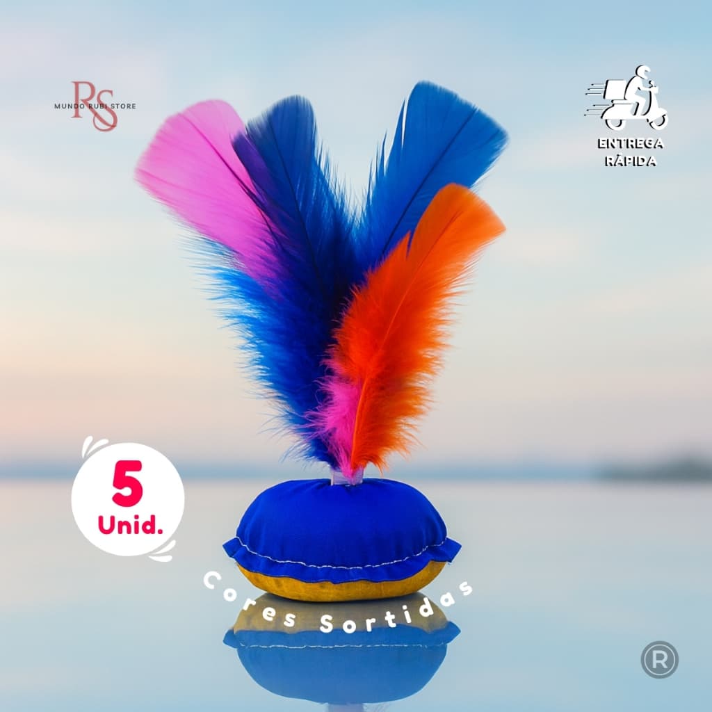 5 Peteca Infantil Festa Junina Aniversário Lembrancinhas Prendas Saco Surpresa Diversas Cores Top