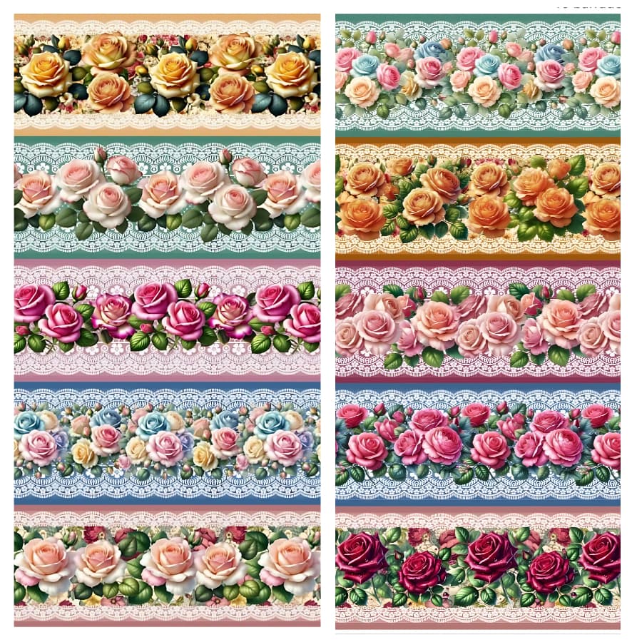 Tricoline Digital- BARRADOS ROSAS ESTIL0 3D REF 3318