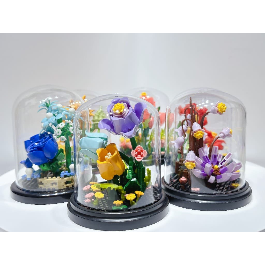 Kit DIY de Flor de Blocos para Montar - Presente Perfeito para Casal no Dia dos Namorados