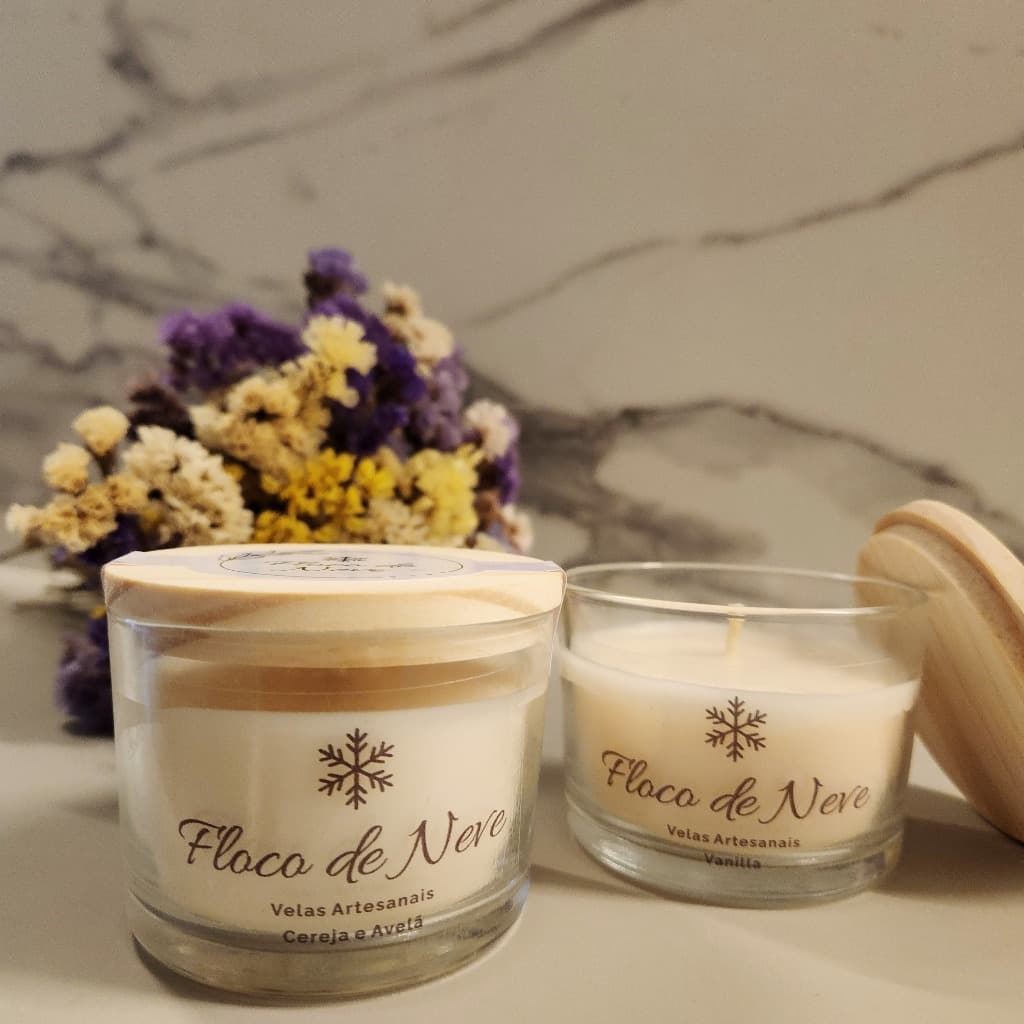 Vela Aromática Premium 100g Perfumada Decorativa Vegetal Cera de Coco Artesanal Relaxante Presente Natal