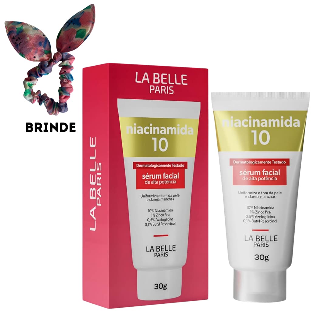 La Belle Paris Sérum Facial 30g - niacinamida 10 + BRINDE