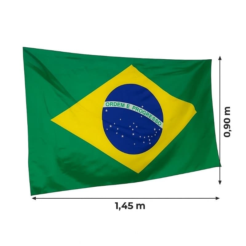 Bandeira do Brasil 145x90cm poliéster resistente decoração tamanho G grande