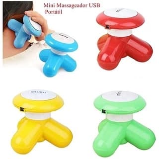 Mini Massageador Portátil Corporal para Relaxamento Tensão Elétrico USB e Pilha Mimo B-MAX Original