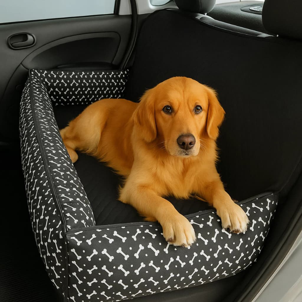 Assento Protetor Pet Gigante Banco Traseiro de Carro Modelo Caminha Impermeável para Cachorro Grande