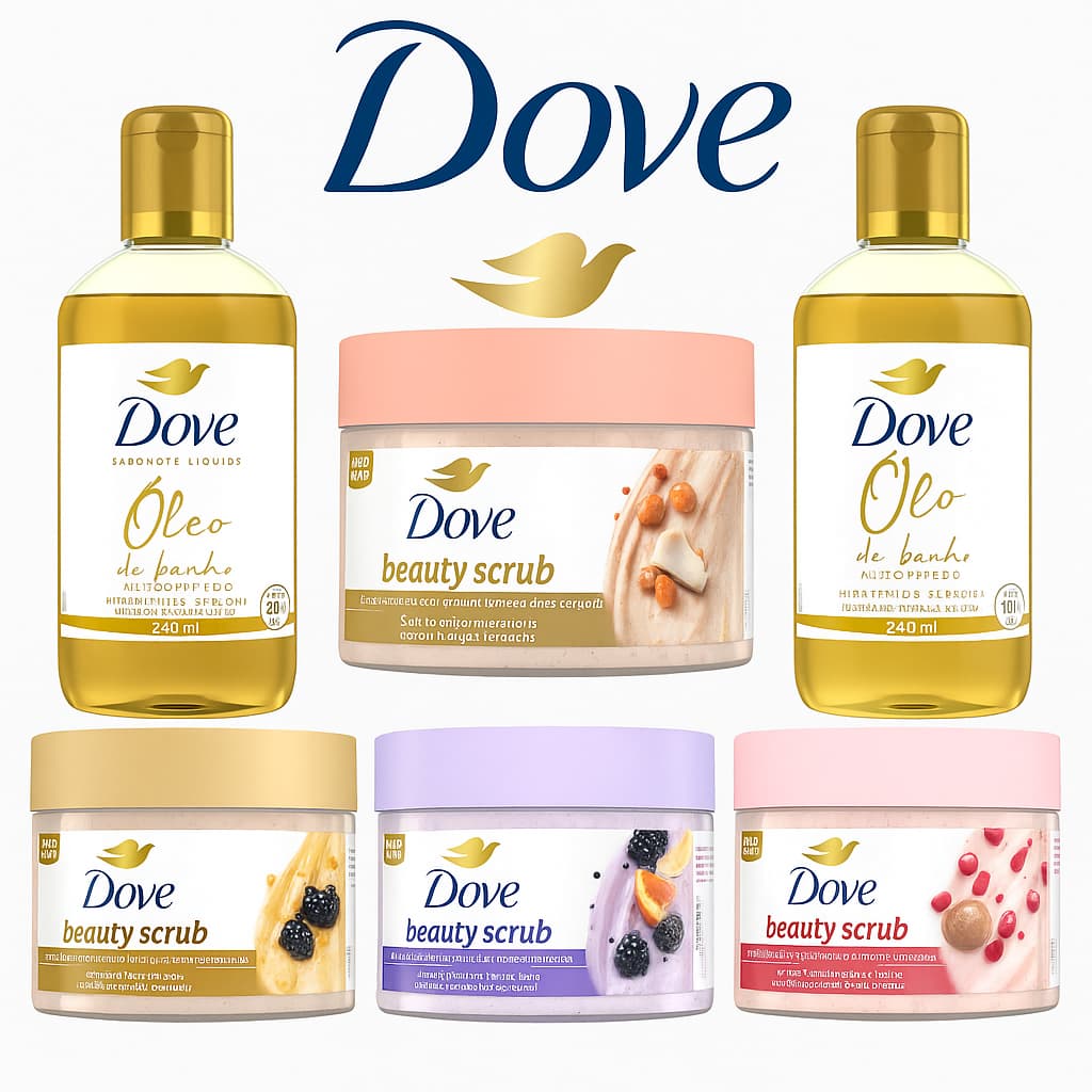Kit Dove Óleo de Banho + Esfoliante Corporal Beauty Scrub