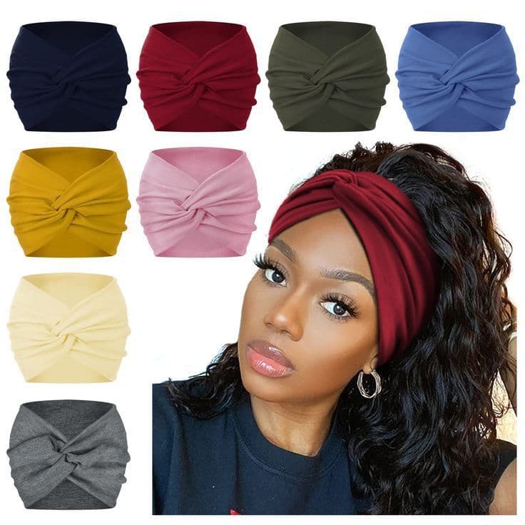 Faixa de Cabelo Feminina Turbante Estilo Tiara Elástica | Yoga Academia Maquiagem - Faixa da Moda