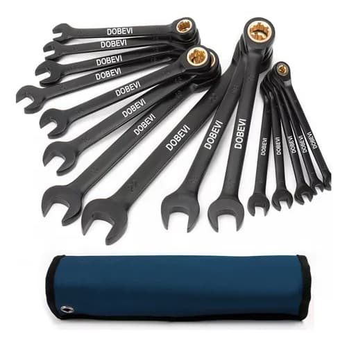 Chave Combinada Catraca Jogo De Chaves Com 15 Peças Dobevi Preto