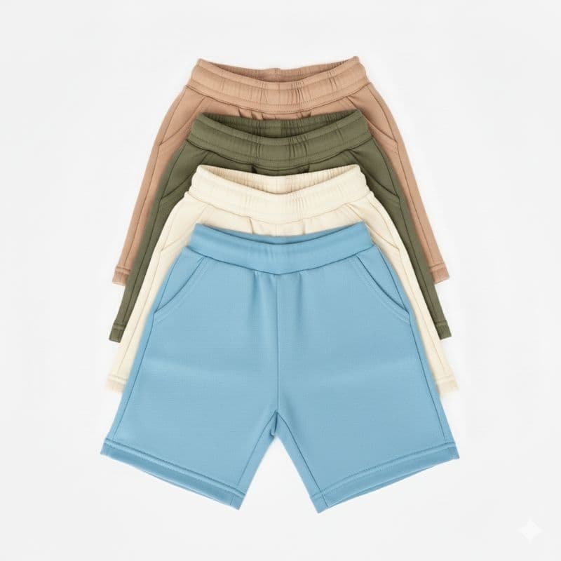 Kit 4 shorts bermuda moletom  infantil menino masculino