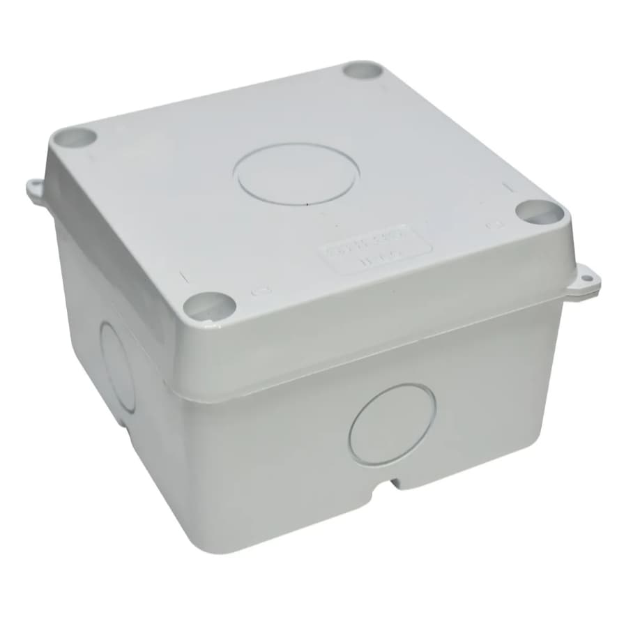 kit com  2x Caixa Plastica Organizadora Camera Cftv 100x100x70mm Ip65 Branco