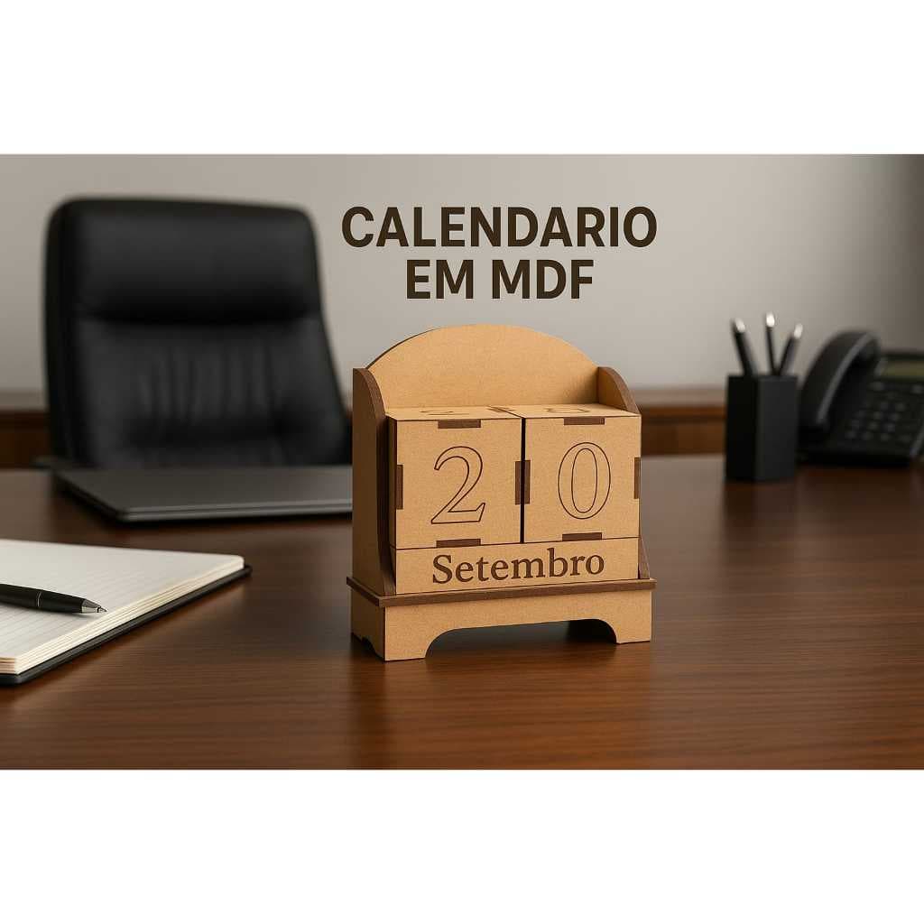 CALENDÁRIO PERMANENTE MDF PEQUENO PERSONALIZADO