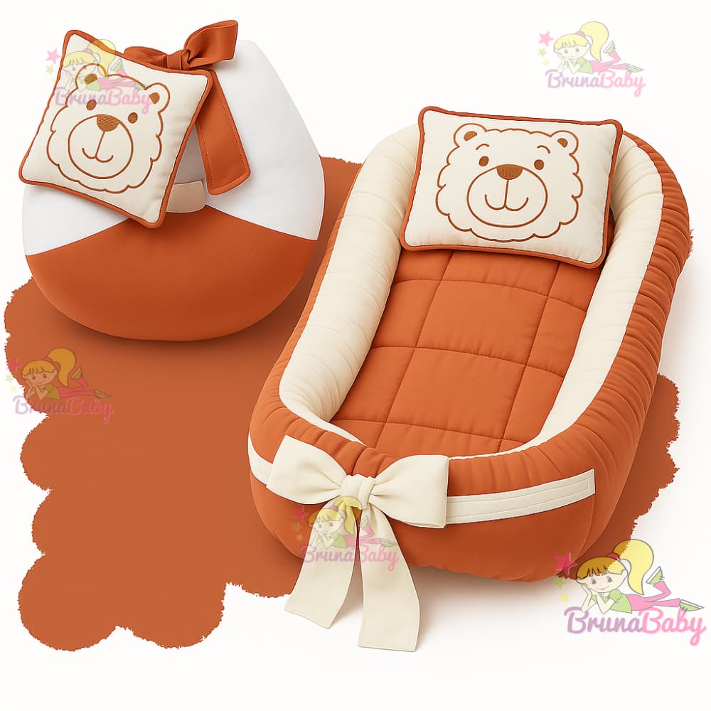 Kit Ninho Redutor com Travesseiro + Almofada de Amamentação Multifuncional e Apoio Menino e Menina