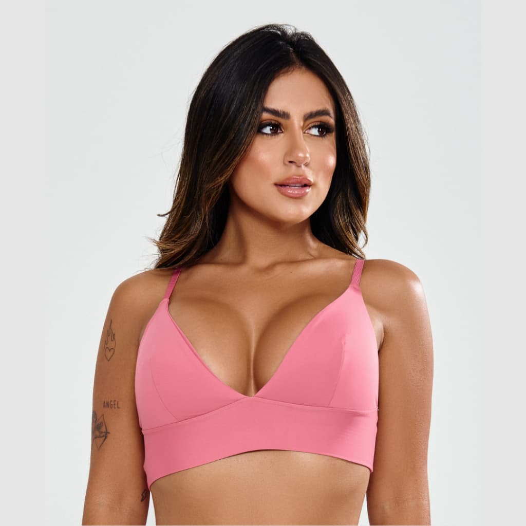 Sutiã Top Ipanema Sem Bojo Poliamida Básico Cropped Feminino Luxo