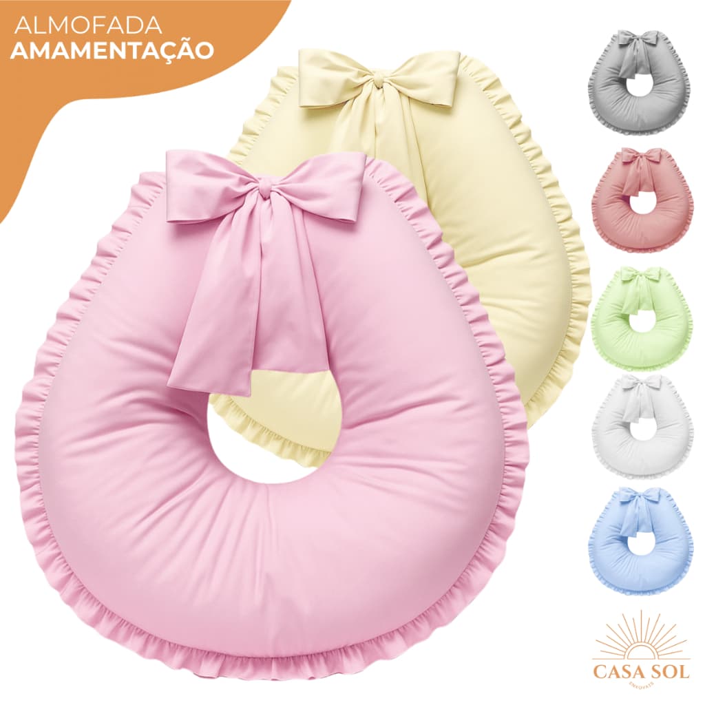 Almofada de Amamentação Babado 100% Algodão