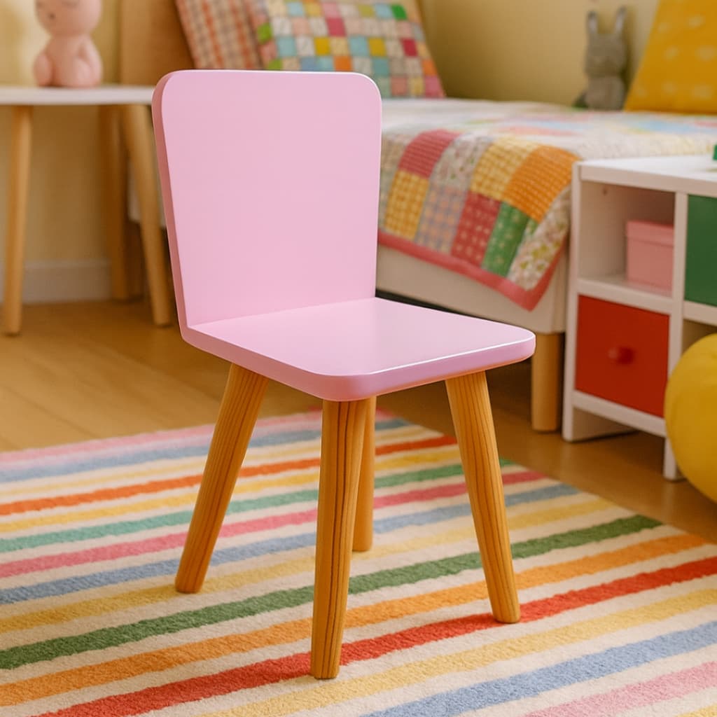 Cadeira cadeirinha infantil em mdf madeira decoração quarto infantil
