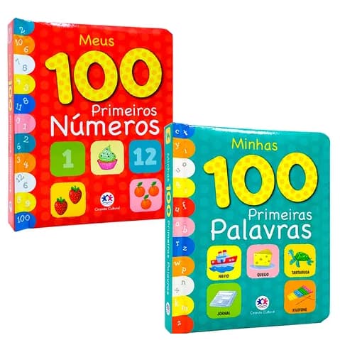 Kit Livro Almofadado Meus 100 primeiros números e 100 Palavras