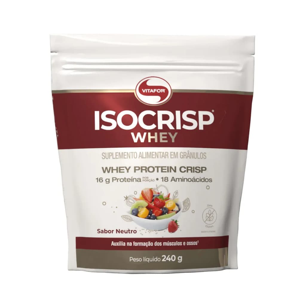 Suplemento Isocrisp Whey - Vitafor 240g Pouch Whey Protein
