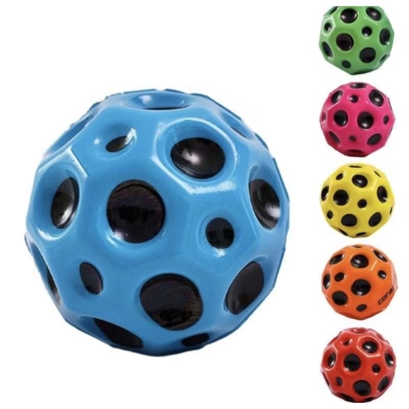 Kit 1/2/3/4 BOLINHA LUNAR Espacial De Borracha Formato Lunar saltitante