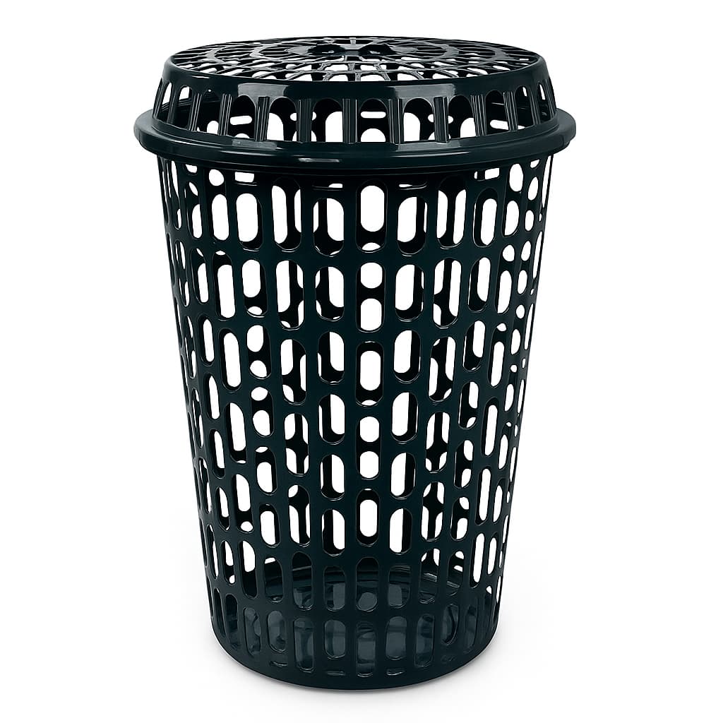 Cesto de Roupa Suja Telado 60 Litros -  Preto